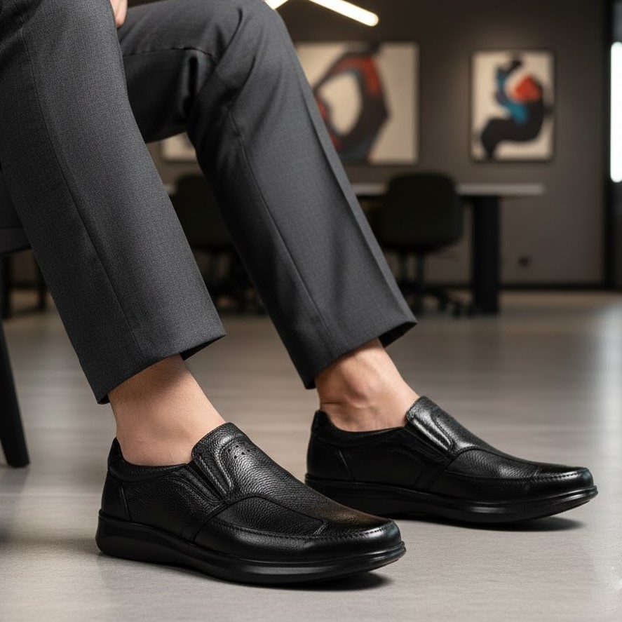 خرید آنلاین کفش طبی چرم مردانه توگو مدل مارتین کد 01